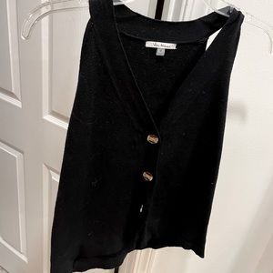 Villa Milano Black Sweater Tank Top